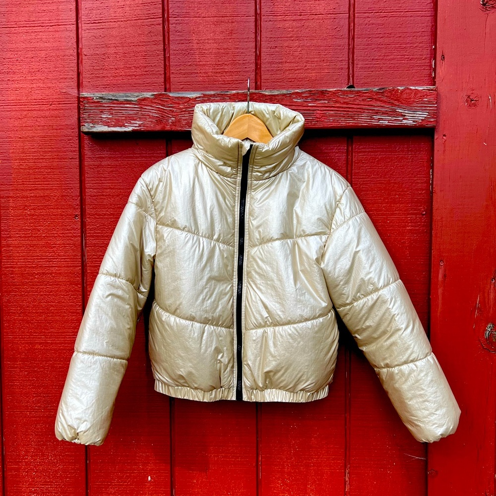 Gold Puffer Jacket size XS Wild Fable
